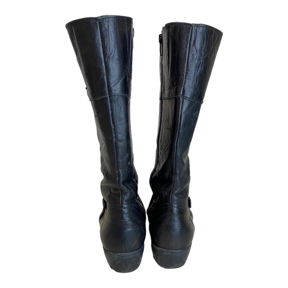 DorKing By Fluchos - Black leather Flat Dress/Biker Boot - 9 - Picture 9 of 12